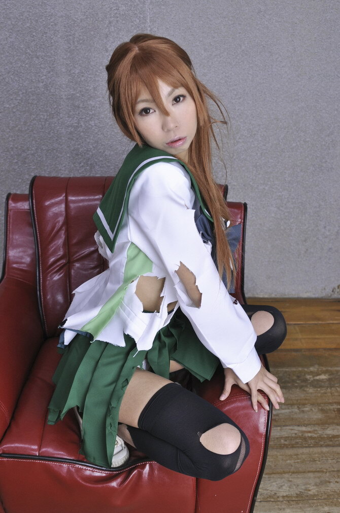 [Cosplay] 2013.04.09  Big boobs Saya Takagi 性感制服诱惑